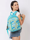 Caprese Xenia Backpack Medium Turquoise Printed