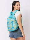 Caprese Xenia Backpack Medium Turquoise Printed