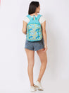 Caprese Xenia Backpack Medium Turquoise Printed