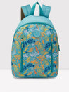 Caprese Xenia Backpack Medium Turquoise Printed