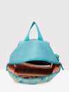 Caprese Xenia Backpack Medium Turquoise Printed