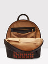 Caprese Zeta Backpack Large Quilted Women'S Bag Chocolate