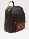 Caprese Zeta Backpack Large Quilted Women'S Bag Chocolate