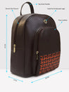 Caprese Zeta Backpack Large Quilted Women'S Bag Chocolate