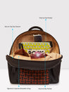 Caprese Zeta Backpack Large Quilted Women'S Bag Chocolate