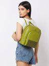Caprese Zeta Backpack Large Quilted Women'S Bag Olive