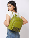 Caprese Zeta Backpack Large Quilted Women'S Bag Olive