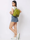 Caprese Zeta Backpack Large Quilted Women'S Bag Olive