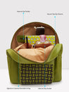 Caprese Zeta Backpack Large Quilted Women'S Bag Olive