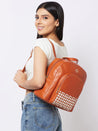 Caprese Zeta Backpack Large Quilted Women'S Bag Tan