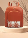 Caprese Zeta Backpack Large Quilted Women'S Bag Tan