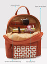 Caprese Zeta Backpack Large Quilted Women'S Bag Tan