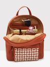 Caprese Zeta Backpack Large Quilted Women'S Bag Tan
