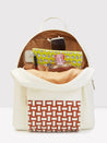 Caprese Zeta Backpack Large Quilted Women'S Bag Vanilla