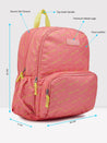 Caprese Zoe Backpack Medium Dual Compartment Peach