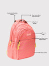 Caprese Zoe School Backpack Large Peach