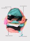 Caprese Zoe School Backpack Large Peach