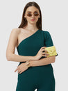 Caprese Bertha Clutch Medium Champagne Gold
