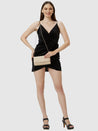 Caprese Betty Flapover Clutch Large Light Gold