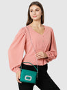Caprese Emma Clutch Small Green