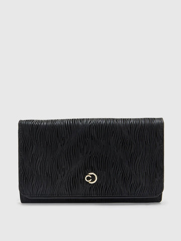 Caprese Eryka Medium Black Clutch