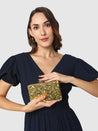 Caprese Gianna Clutch Small Gold