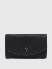 Caprese Gretchen Medium Black Flapover Clutch