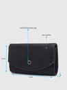 Caprese Gretchen Flapover Clutch Medium Black