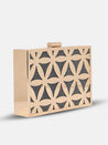 Caprese Party Junie Box Clutch Small Gunmetal