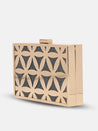 Caprese Party Junie Box Clutch Small Gunmetal