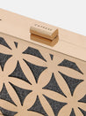 Caprese Party Junie Box Clutch Small Gunmetal