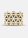 Caprese Party Junie Box Clutch Small Gunmetal
