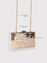 Caprese Party Junie Box Clutch Small Gold