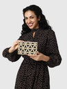 Caprese Party Junie Box Clutch Small Navy