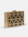 Caprese Party Junie Box Clutch Small Pewter