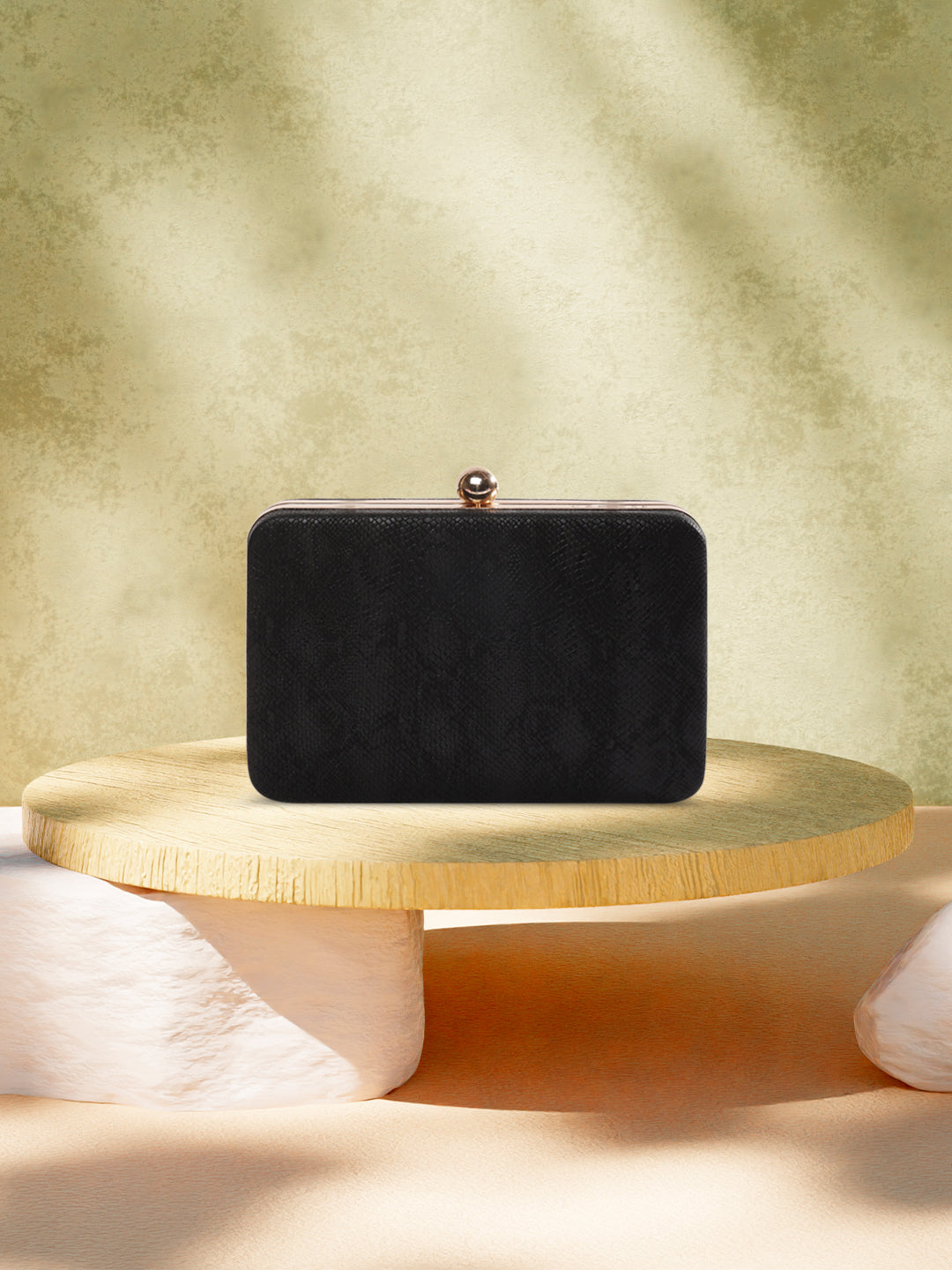 Buy Caprese Party Lillie Box Clutch Medium Black Rs 1649.5 Caprese Bags