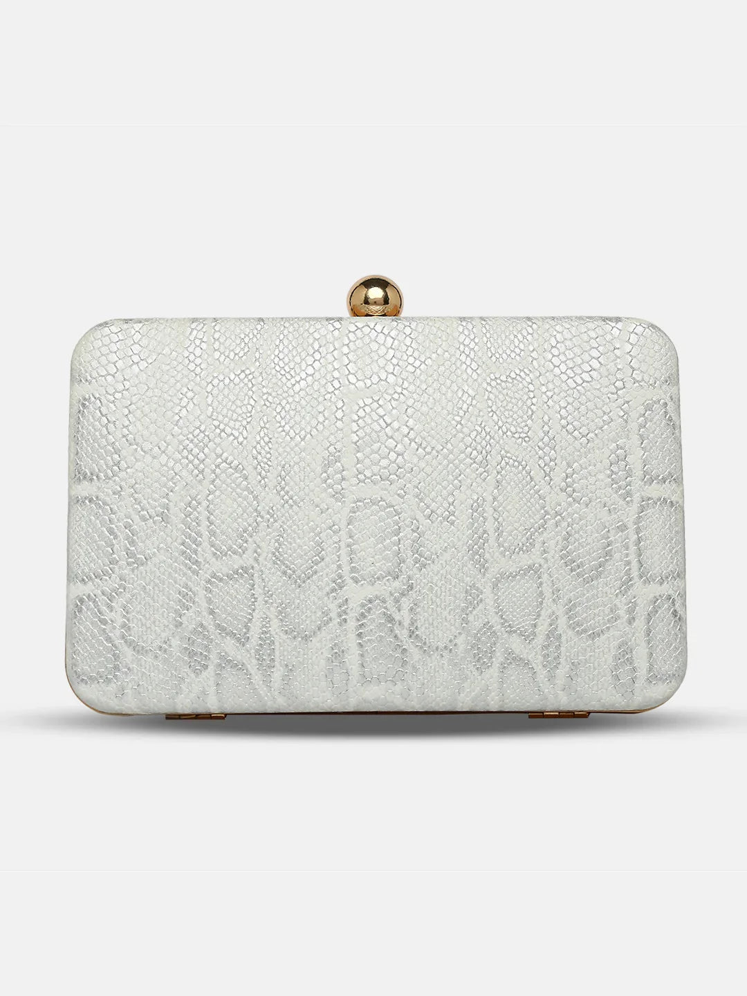 Buy Caprese Party Lillie Box Clutch Medium Silver Rs 1649.5 Caprese Bags