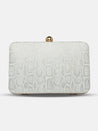 Caprese Party Lillie Box Clutch Medium Silver