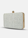 Caprese Party Lillie Box Clutch Medium Silver