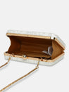 Caprese Party Lillie Box Clutch Medium Silver