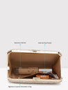 Caprese Party Merle Box Clutch Medium Beige