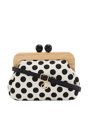 Caprese Mindy Small Black Clutch Bag