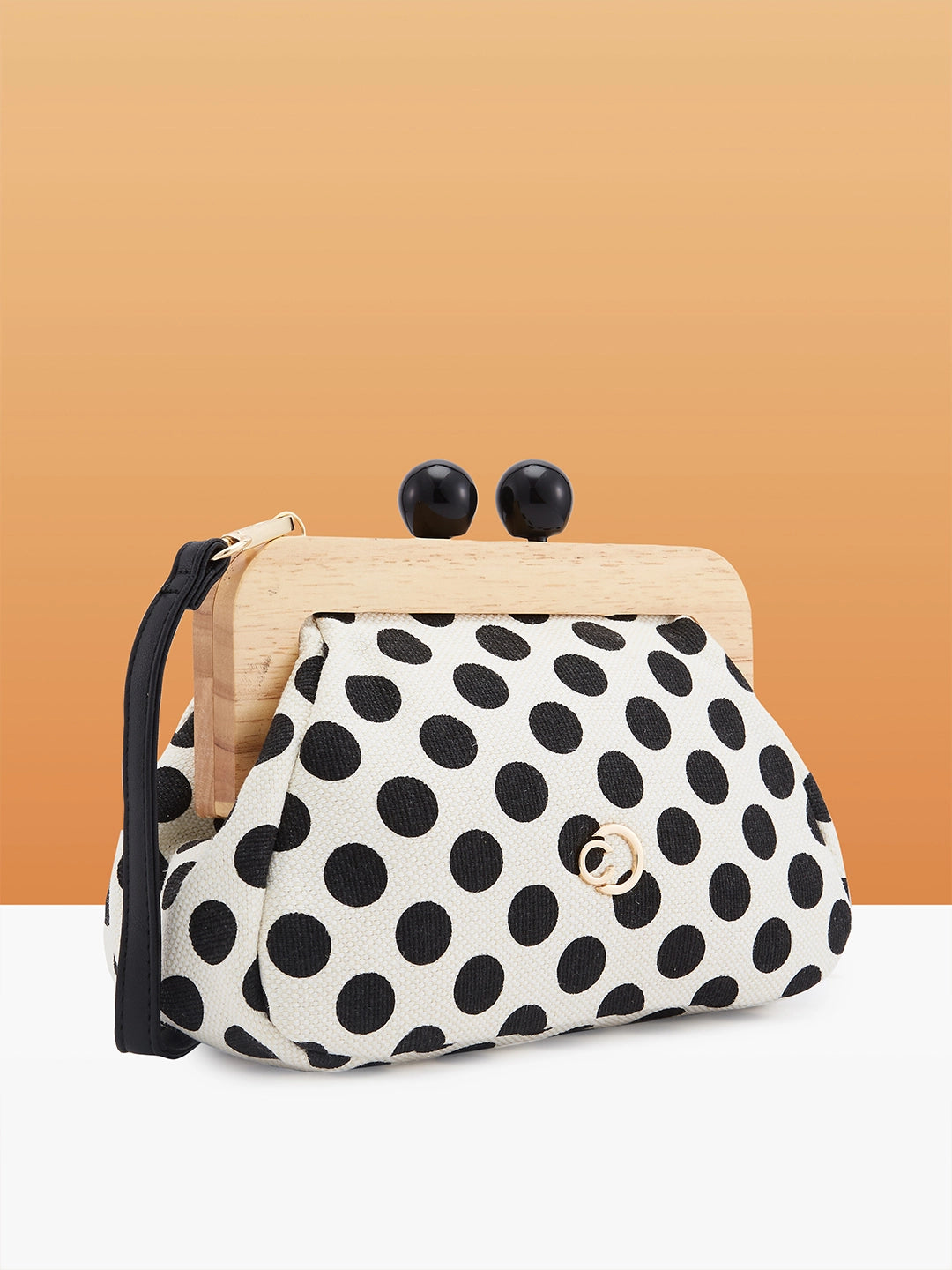 Caprese Mindy Small Black Clutch Bag