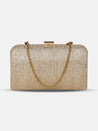 Caprese Party Teirra Box Clutch Medium Beige