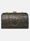 Caprese Party Teirra Box Clutch Medium Gunmetal