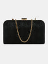 Caprese Party Teirra Box Clutch Medium Black