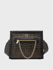 Caprese Mist Medium Black Crossbody Bag