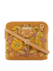 Caprese Siji Tresna Small Brown Crossbody Bag
