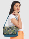 Caprese Tresna Embroidery Crossbody Handbag Green
