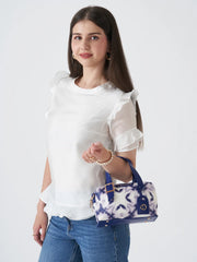 Caprese Shibori Small Blue Duffel Bag